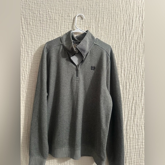 Cinch 1/4 Zip Fleece Pullover Sweater Mens SZ L - Picture 2 of 5
